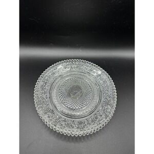 Tiara Sandwich Glass Clear Bread Butter Plate Scalloped Rim 6"  Vintage 2 ps